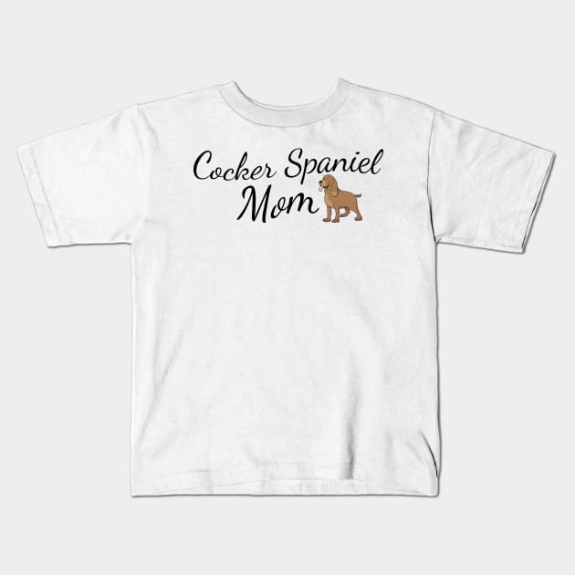 Cocker Spaniel Mom Kids T-Shirt by tribbledesign